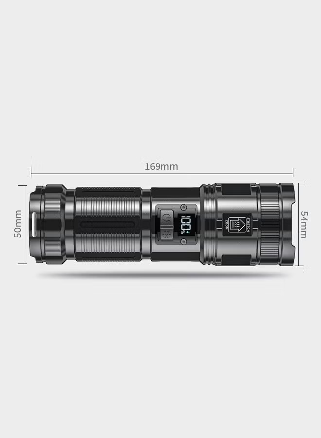 FL-M60 dimensions: 169 mm long, 54 mm head and 50 mm tail diameter